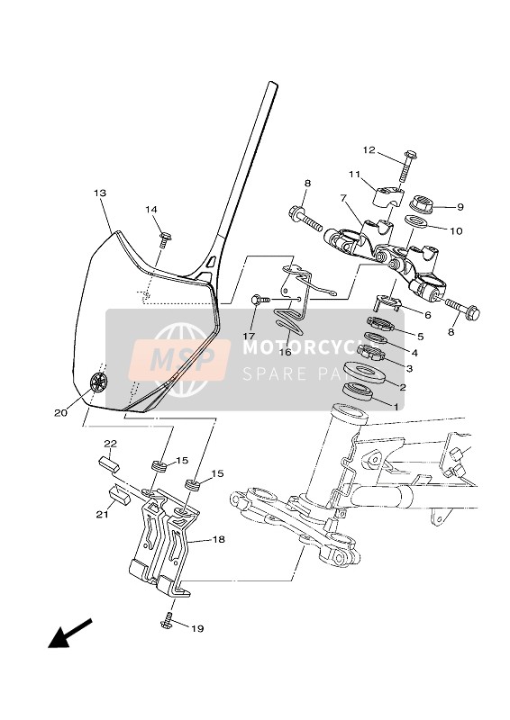 Yamaha TT-R110E 2022 STEERING for a 2022 Yamaha TT-R110E