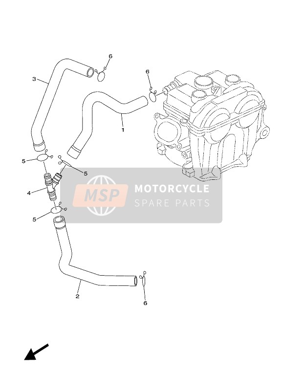 Yamaha WR250F 2022 Sistema di induzione dell'aria per un 2022 Yamaha WR250F