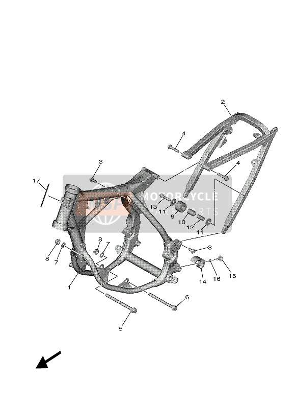 Yamaha YZ65 2022 Telaio per un 2022 Yamaha YZ65