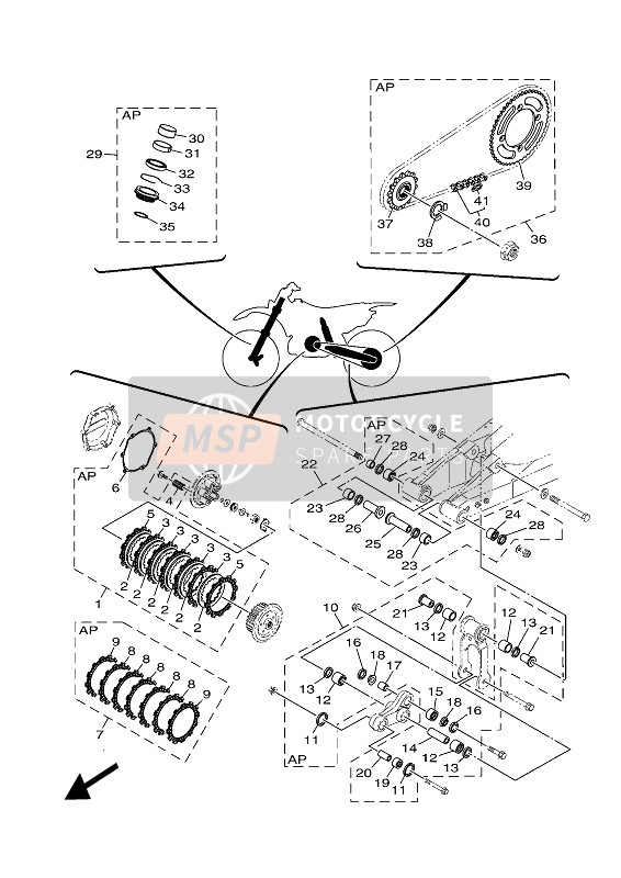 Yamaha YZ85 2022 Kit de pièces d'entretien pour un 2022 Yamaha YZ85