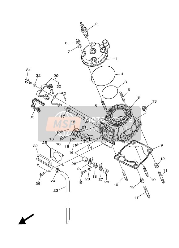 Yamaha YZ85 2022 ZYLINDER für ein 2022 Yamaha YZ85