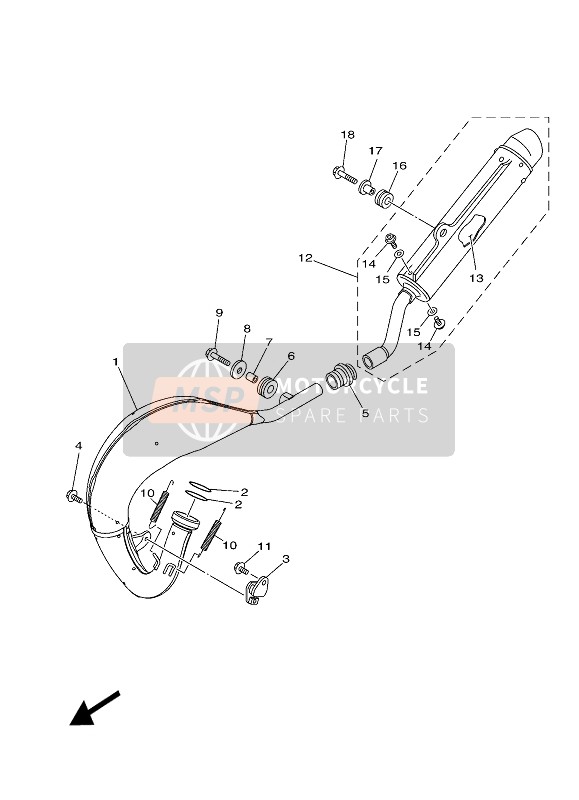 Yamaha YZ85 2022 ABGAS für ein 2022 Yamaha YZ85