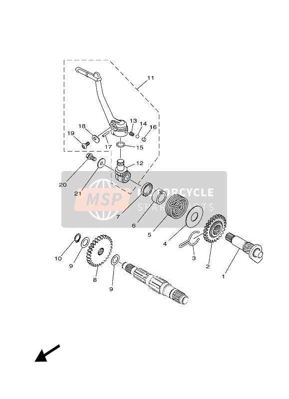 Yamaha YZ85 2022 Starter voor een 2022 Yamaha YZ85