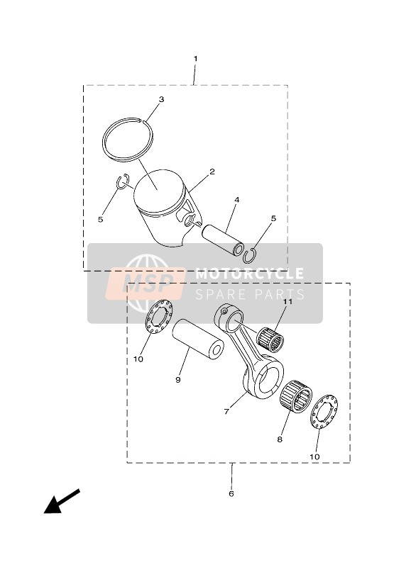 Yamaha YZ85 2022 Pièces optionnelles pour un 2022 Yamaha YZ85