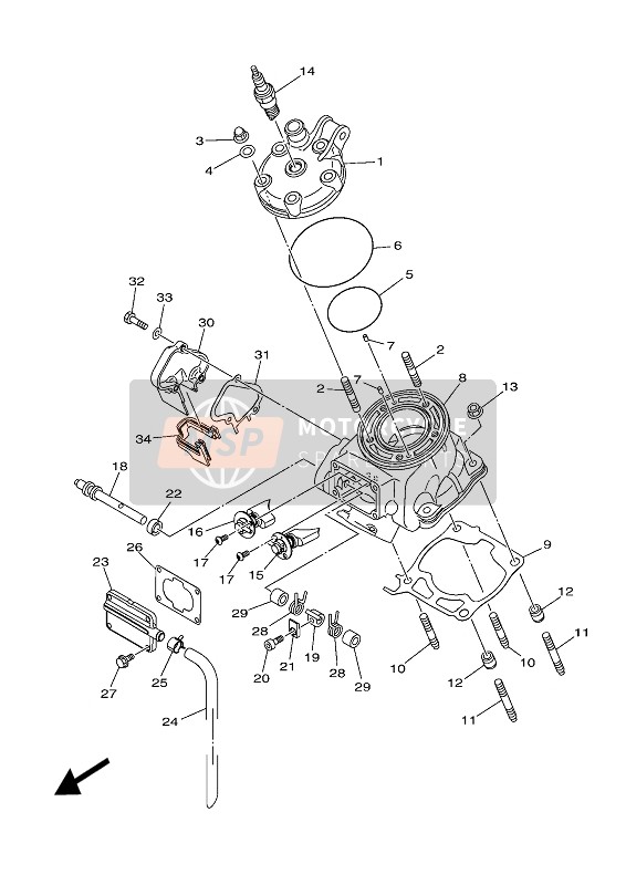 947020019300, Bougie BR9EVX, Yamaha, 4