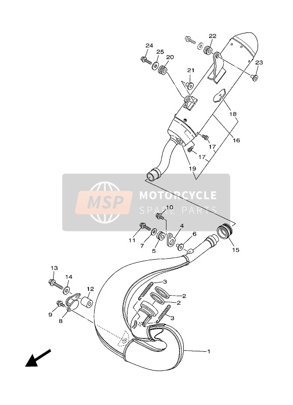 Yamaha YZ250 2022 ABGAS für ein 2022 Yamaha YZ250