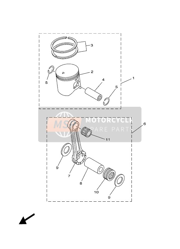 Yamaha YZ250 2022 OPTIONAL PARTS for a 2022 Yamaha YZ250