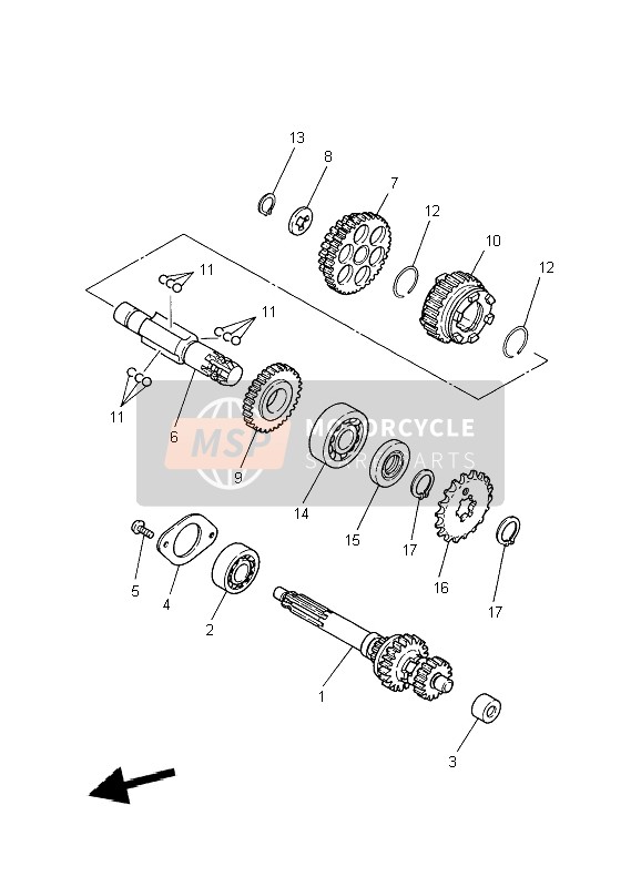 4BC174100000, Arbre,  Primaire Comp, Yamaha, 0