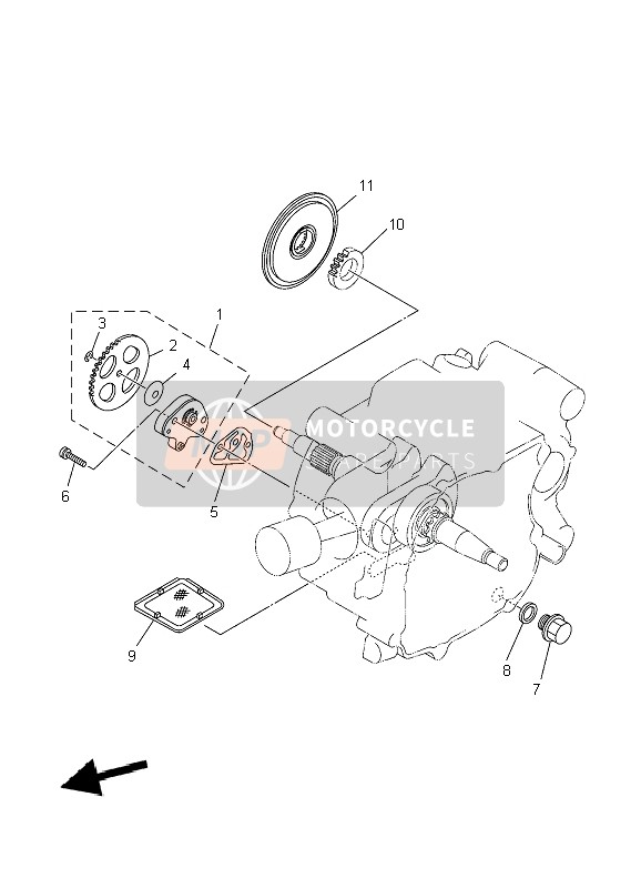 Yamaha TT-R90E 2004 Bomba de aceite para un 2004 Yamaha TT-R90E