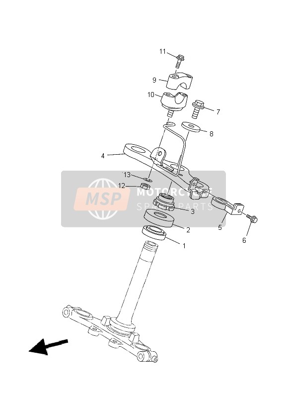 Yamaha TT-R90E 2004 Steering for a 2004 Yamaha TT-R90E