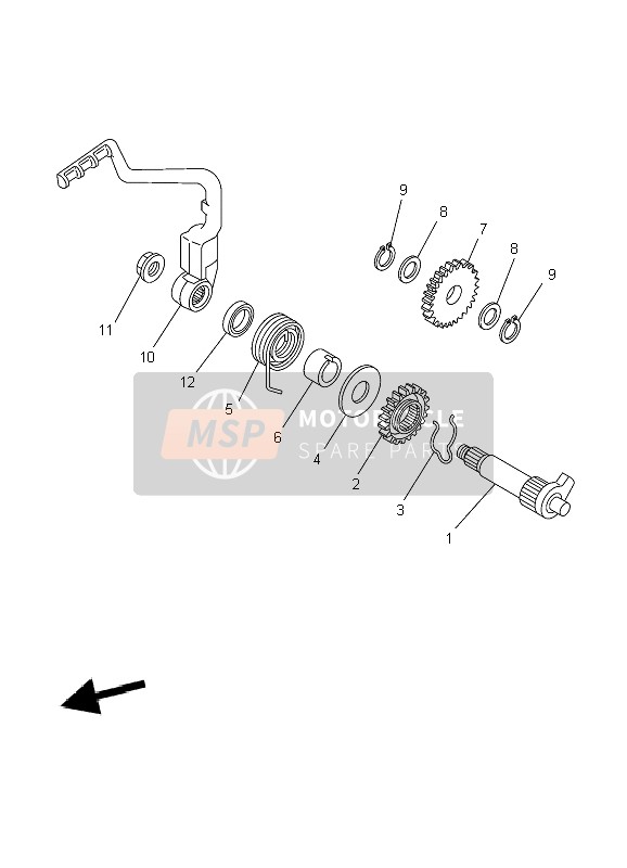 Yamaha TT-R125E SW & LW 2004 Starter 2 for a 2004 Yamaha TT-R125E SW & LW