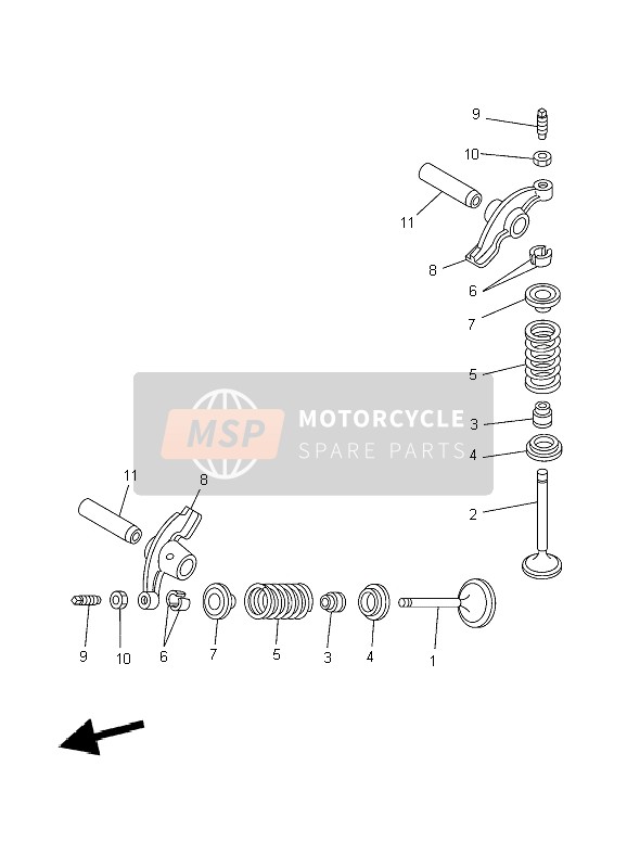 Yamaha TT-R125 SW & LW 2004 Valve for a 2004 Yamaha TT-R125 SW & LW