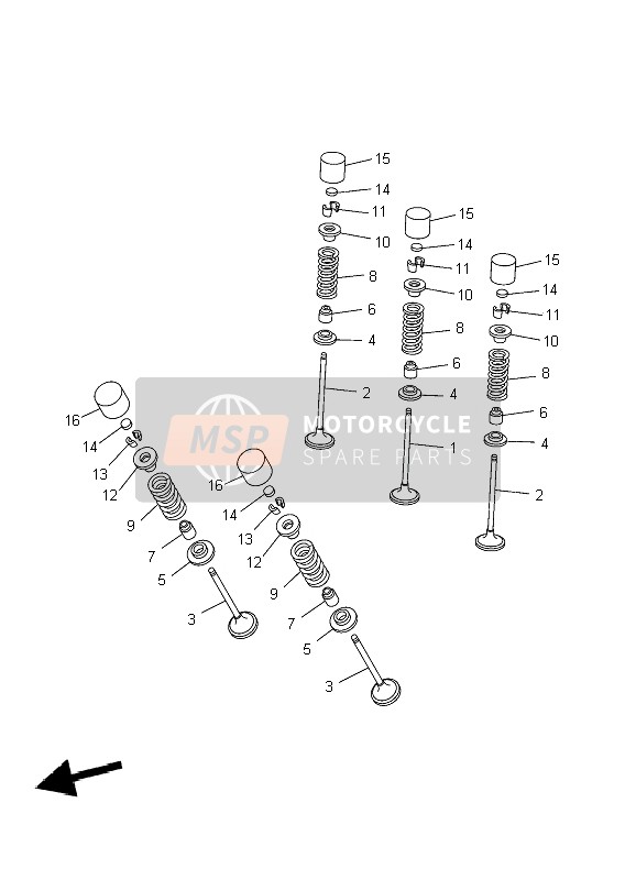 Yamaha WR250F 2004 Valve for a 2004 Yamaha WR250F