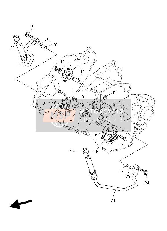 5XC134650000, Schlauch, Ol 2, Yamaha, 0