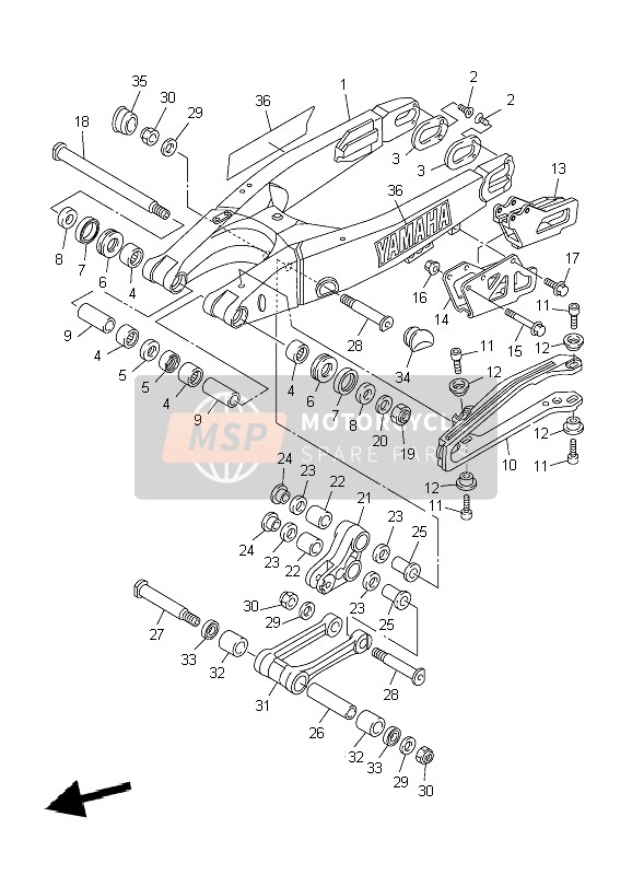 5XE2217F0000, Bielle 1, Yamaha, 0