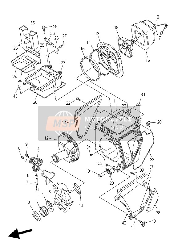 5XD135970000, Collettore Asp, Yamaha, 0