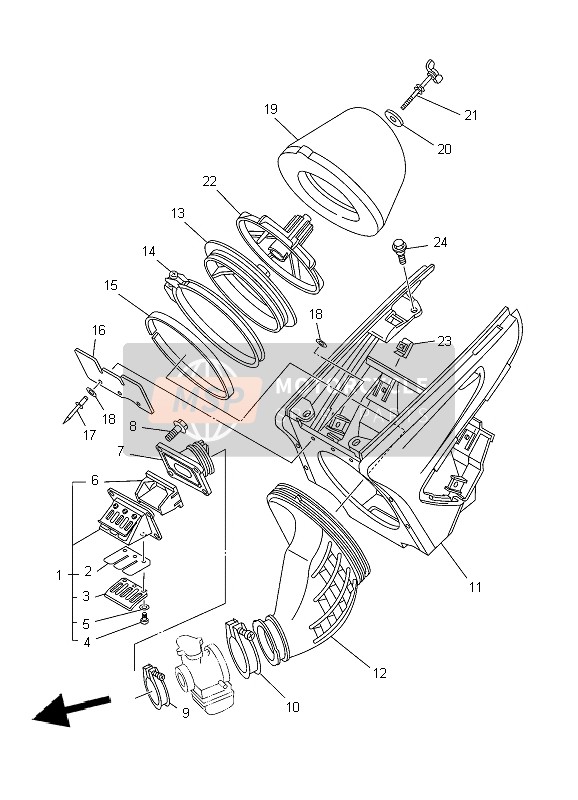 Yamaha YZ125 2004 Intake for a 2004 Yamaha YZ125