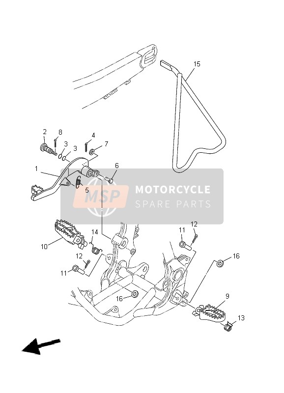 5XE274110200, REPOSE-PIEDS 1, Yamaha, 2