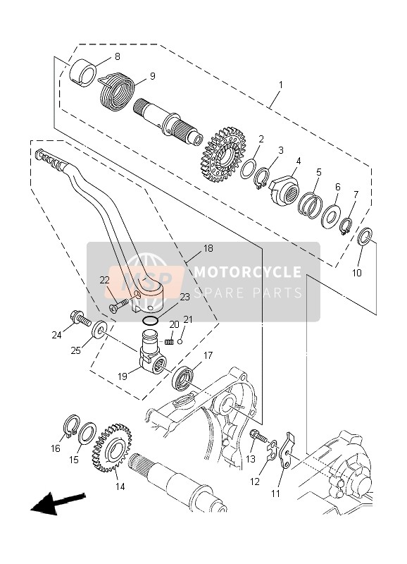 Yamaha YZ250 2004 ANLASSER für ein 2004 Yamaha YZ250