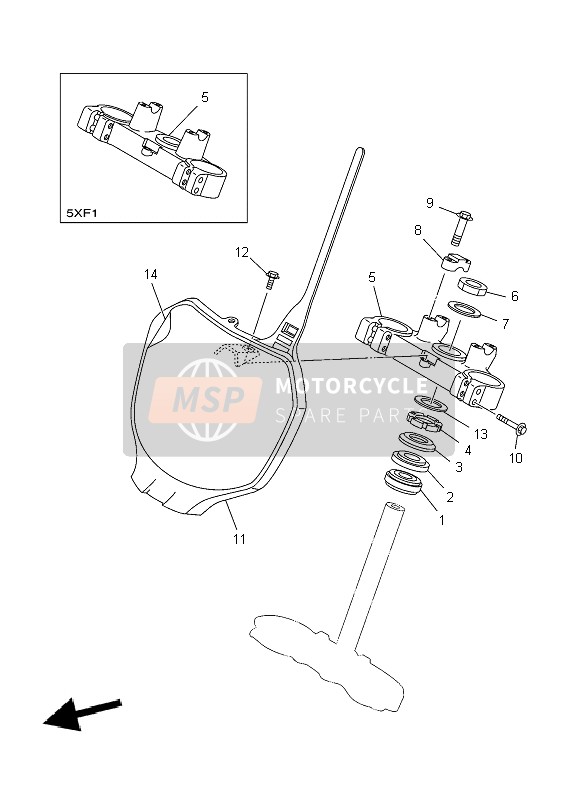 Yamaha YZ250 2004 Steering for a 2004 Yamaha YZ250