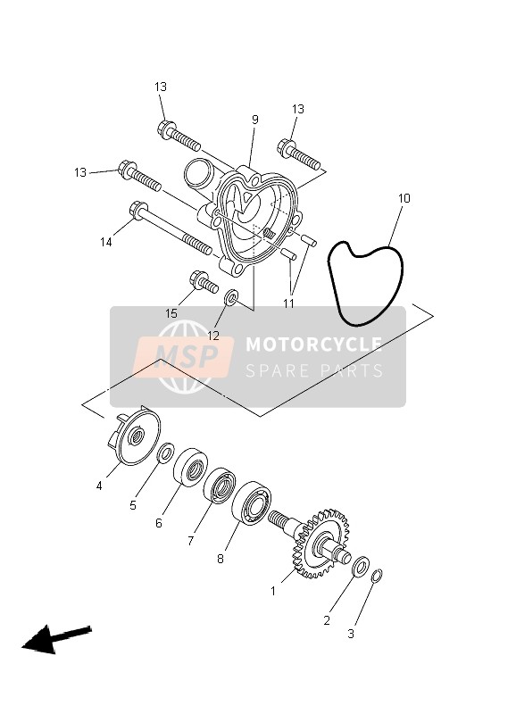 Yamaha YZ250F 2004 Water Pump for a 2004 Yamaha YZ250F