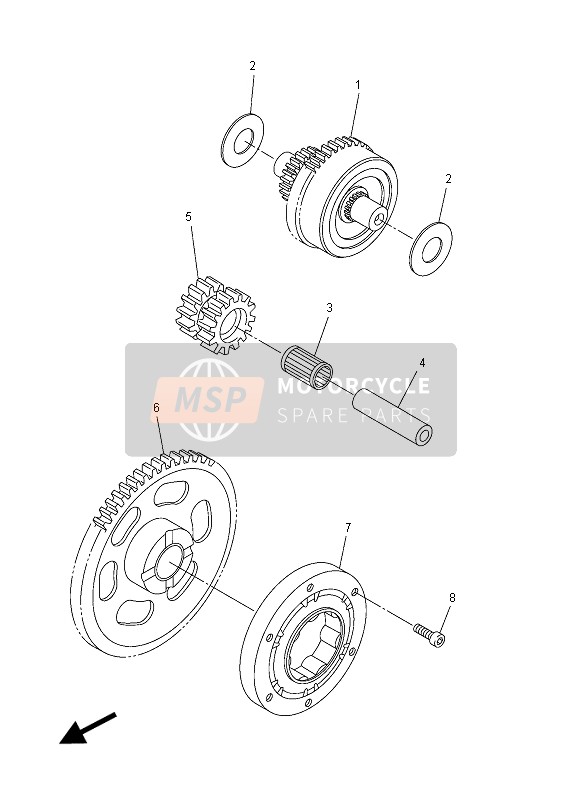 Yamaha WR450F 2012 Starter Clutch for a 2012 Yamaha WR450F