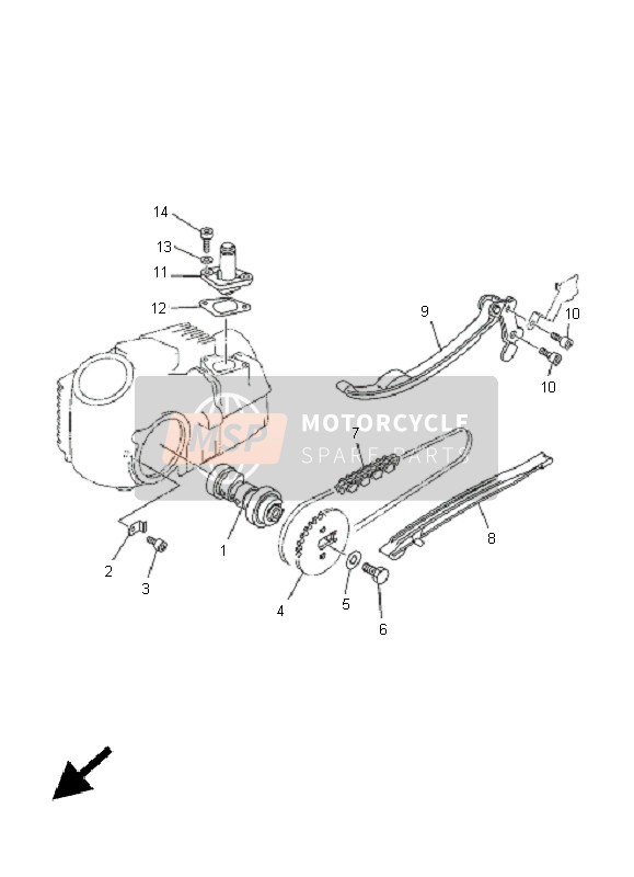 Yamaha TT-R90 2005 Camshaft & Chain for a 2005 Yamaha TT-R90