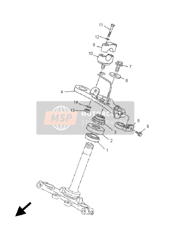 Yamaha TT-R90 2005 Steering for a 2005 Yamaha TT-R90