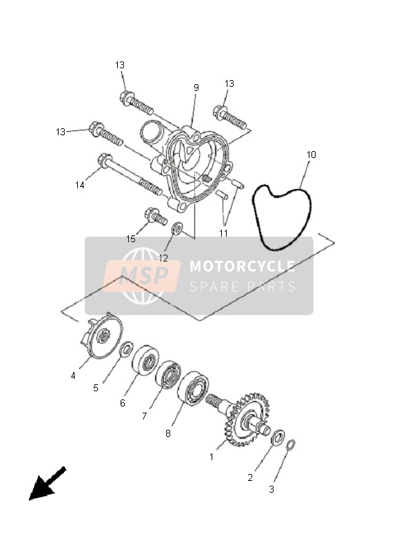 Yamaha WR250F 2005 Pompe À Eau pour un 2005 Yamaha WR250F