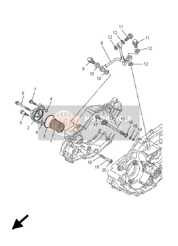 Yamaha WR250F 2005 Nettoyant à l'huile pour un 2005 Yamaha WR250F