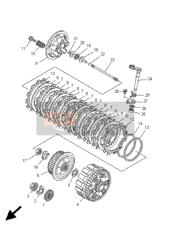 905081201800, Molla Leva Di Bloccaggio Incli, Yamaha, 0