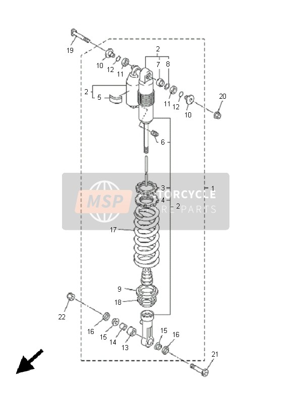 Yamaha WR250F 2005 Rear Suspension for a 2005 Yamaha WR250F