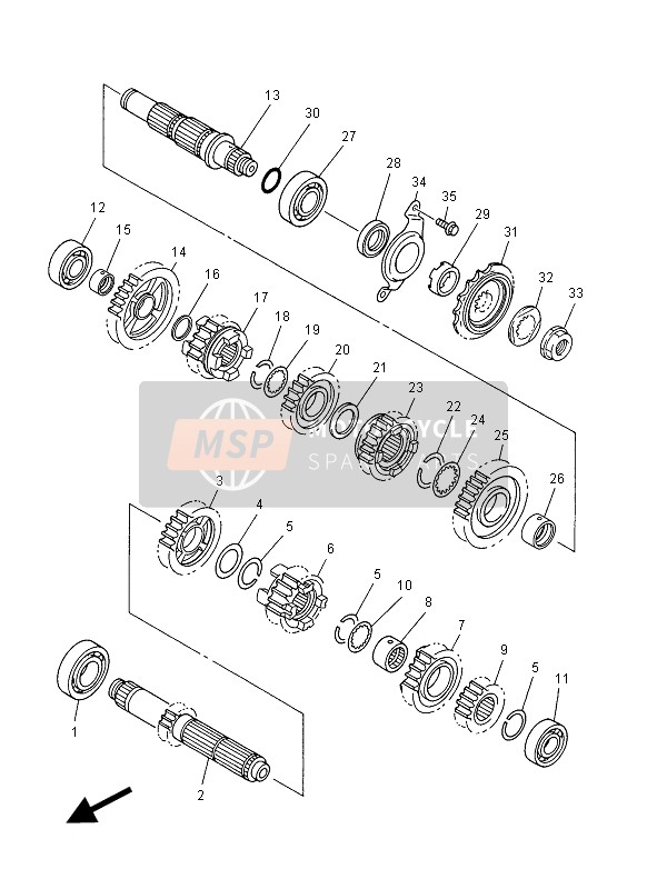 Yamaha WR450F 2012 Transmission for a 2012 Yamaha WR450F