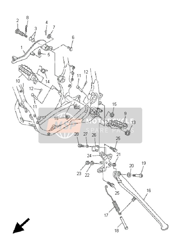 5TJ273118000, Stand, Side, Yamaha, 0