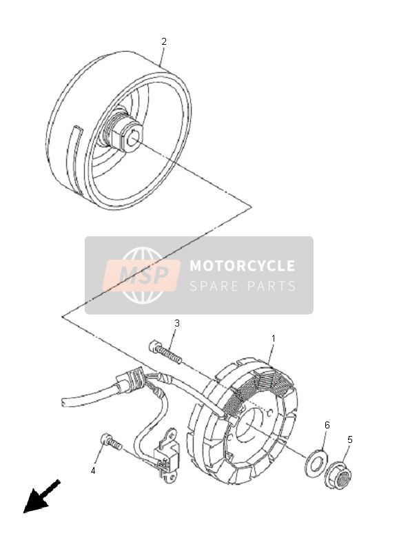 Yamaha WR250F 2005 GENERATOR für ein 2005 Yamaha WR250F