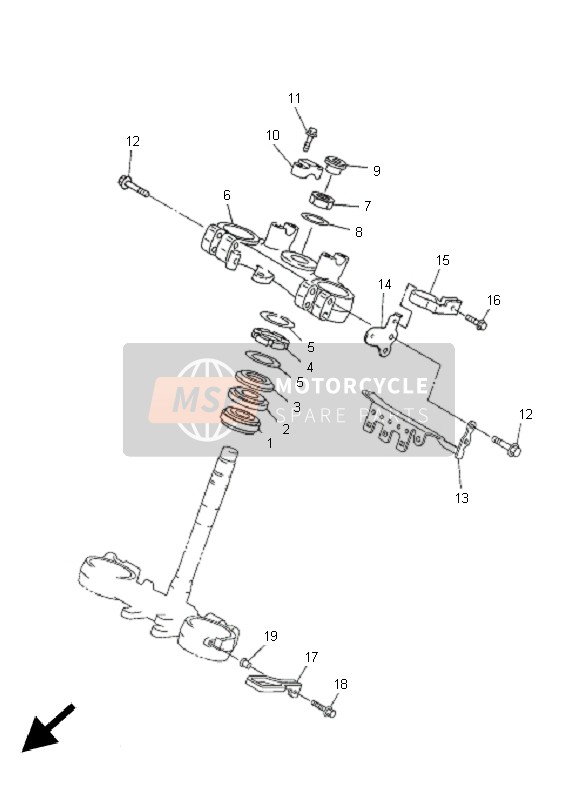 Yamaha WR450F 2005 Steering for a 2005 Yamaha WR450F