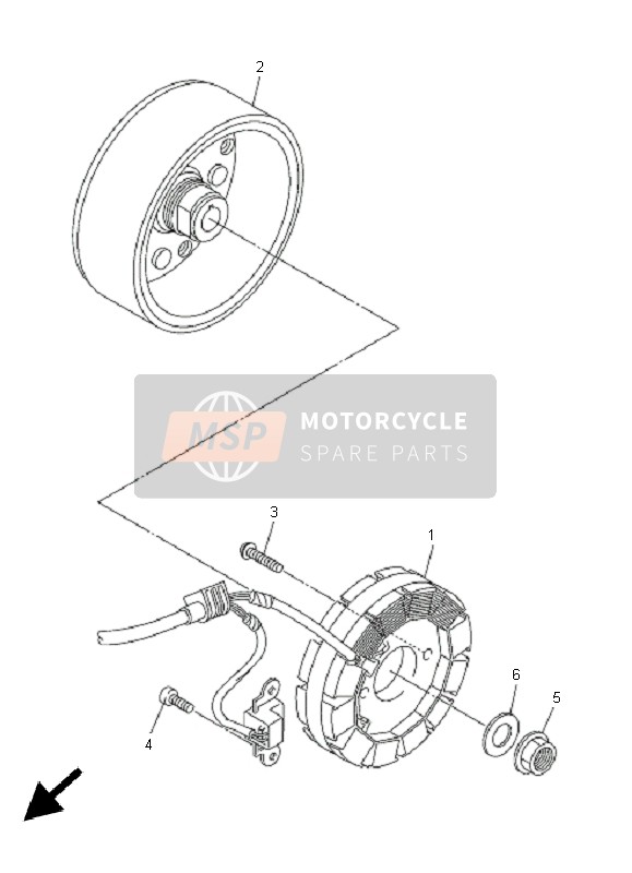 5TJ814103100, Gruppo Statore, Yamaha, 0