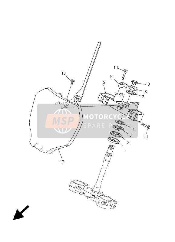 Yamaha YZ250 2005 Steering for a 2005 Yamaha YZ250