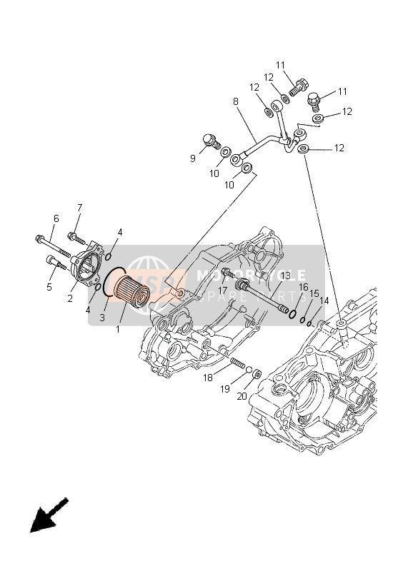 Yamaha YZ250F 2005 ÖLFILTER für ein 2005 Yamaha YZ250F