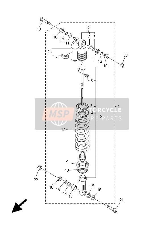 Yamaha YZ450F 2005 Rear Suspension for a 2005 Yamaha YZ450F