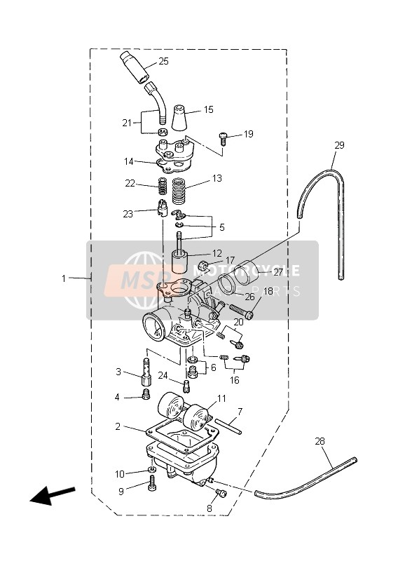 Yamaha PW80 2006 Carburettor for a 2006 Yamaha PW80