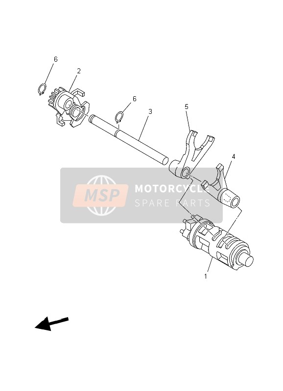 Yamaha TT-R90 2006 Shift Cam & Fork for a 2006 Yamaha TT-R90