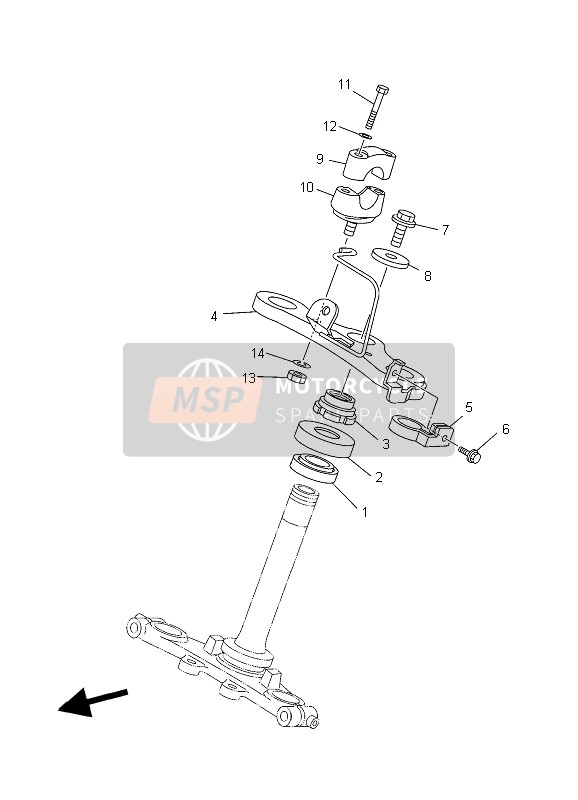 Yamaha TT-R90 2006 Steering for a 2006 Yamaha TT-R90