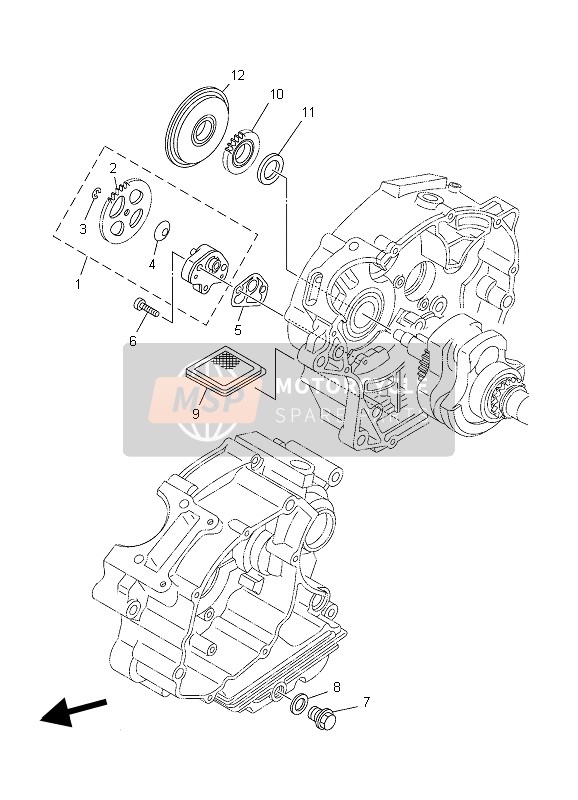 Yamaha TT-R125E SW & LW 2006 La pompe à huile pour un 2006 Yamaha TT-R125E SW & LW