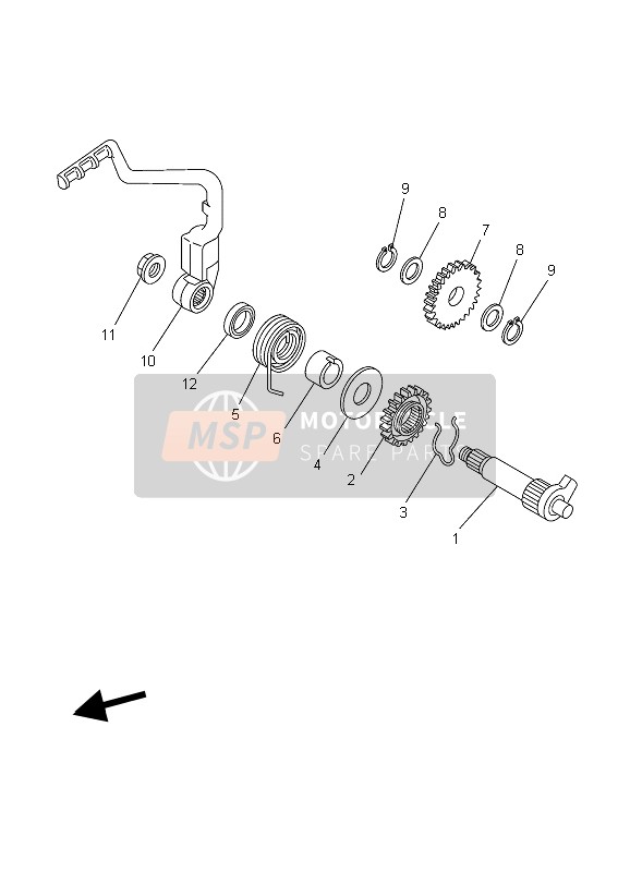 Yamaha TT-R125E SW & LW 2006 Starter 2 for a 2006 Yamaha TT-R125E SW & LW