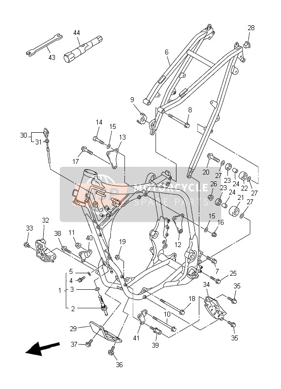 5UM153620000, Olstandschraube, Yamaha, 1