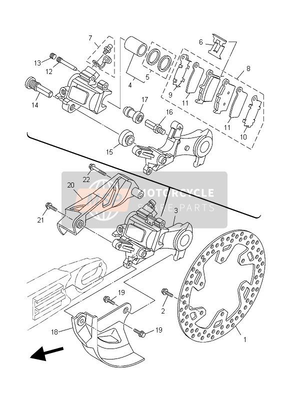 1C3257185000, Protector, Disk Brake, Yamaha, 3