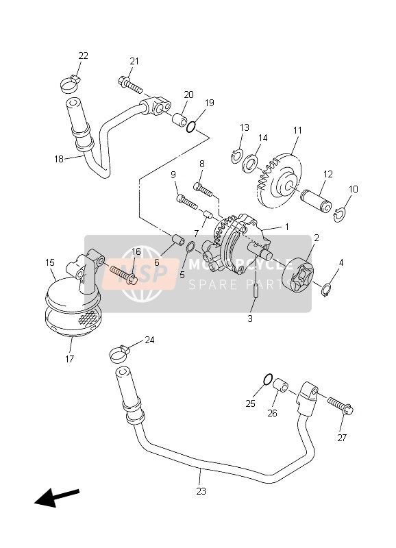 Yamaha WR450F 2006 Oil Pump for a 2006 Yamaha WR450F