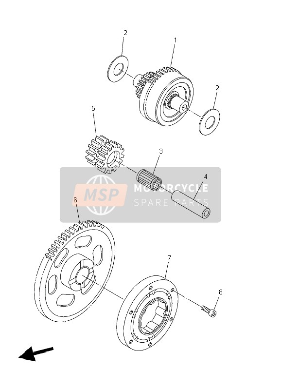 Yamaha WR450F 2006 Starter Clutch for a 2006 Yamaha WR450F