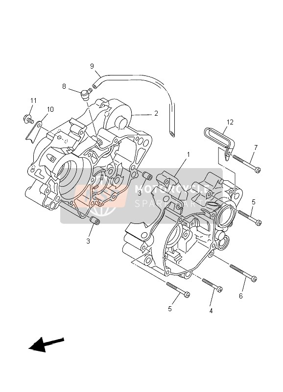 Yamaha YZ85 SW & LW 2006 Crankcase for a 2006 Yamaha YZ85 SW & LW